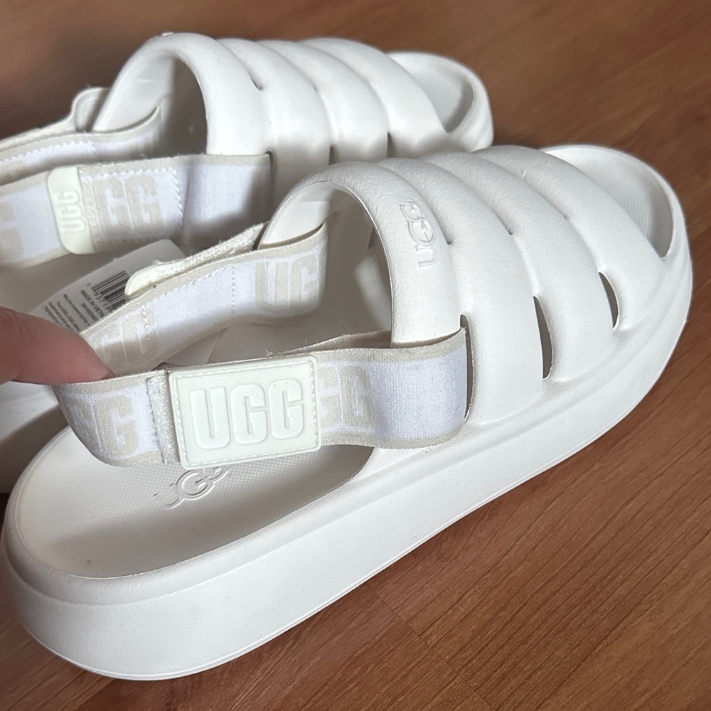 UGG White Women's Sandals - Picture 3 of 3